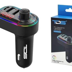 FM-Модулятор TDS TS-CAF12 RGB (Bluetooth) - Продажа и ремонт компьютерной техники "БАЙТ"