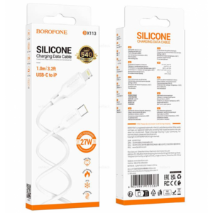 Кабель USB - Lightning BOROFONE BX113 2,4A (белый) 1м силиконовый - Продажа и ремонт компьютерной техники "БАЙТ"