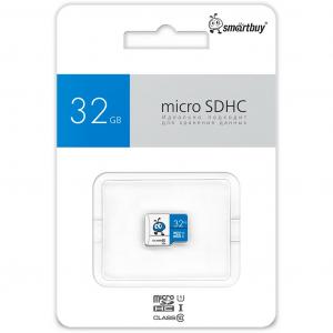 Карта памяти MicroSDHC 32 Gb SmartBuy class 10 UHS-I Blue б/ад. - Продажа и ремонт компьютерной техники "БАЙТ"
