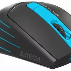 Мышь A4Tech Fstyler FG30S серый/синий оптич. 2000dpi, бесшумный клик, беспроводная, USB 5but - Продажа и ремонт компьютерной техники "БАЙТ"