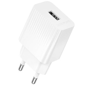 Сетевое зарядное устройство USB BOROFONE BAS71A Source (EU) белые - Продажа и ремонт компьютерной техники "БАЙТ"
