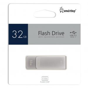 USB флеш накопитель 32 Gb SmartBuy M1 Metal Grey - Продажа и ремонт компьютерной техники "БАЙТ"