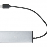 Разветвитель USB-C Digma HUB-4U2.0-UC-DS 4порт. серебристый - Продажа и ремонт компьютерной техники "БАЙТ"