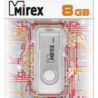 Флеш диск 8GB Mirex, Swivel White - Продажа и ремонт компьютерной техники "БАЙТ"