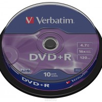 Диск DVD+/-R Verbatim 4.7 Gb 16x, 1шт - Продажа и ремонт компьютерной техники "БАЙТ"