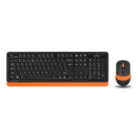 Комплект беспроводной:клавиатура + мышь A4 FG1010 черно-оранжевый desktop USB - Продажа и ремонт компьютерной техники "БАЙТ"