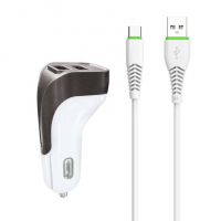 Автомобильное ЗУ Maimi T20 2,4A,  + кабель Type-C - Продажа и ремонт компьютерной техники "БАЙТ"