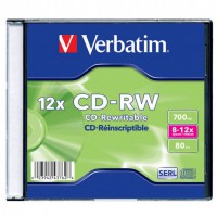 CD-RW Verbatim  700Mb  Slim Box - Продажа и ремонт компьютерной техники "БАЙТ"