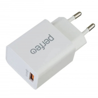 Cетевое зарядное устройство USB Perfeo QC 3.0 белый - Продажа и ремонт компьютерной техники "БАЙТ"