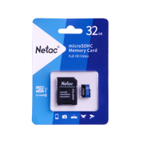 Флеш карта microSDHC 32Gb Class10 Netac NT02P500STN-032G-R P500 + adapter - Продажа и ремонт компьютерной техники "БАЙТ"