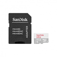 Флеш карта microSDXC 64Gb Class10 Sandisk SDSQUNR-064G-GN3MA Ultra + adapter - Продажа и ремонт компьютерной техники "БАЙТ"