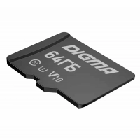 Флеш карта microSDXC 64GB Digma CARD10 V10 + adapter DGFCA064A01 - Продажа и ремонт компьютерной техники "БАЙТ"