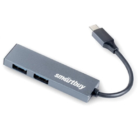 Хаб Smartbuy 460C USB-C - 2-port USB 3.0, корпус металл, серый - Продажа и ремонт компьютерной техники "БАЙТ"