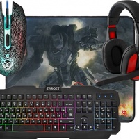 Игровой набор 4 в 1 Defender Target MKP-350 (Наушники, мышь, клавиатура, коврик) - Продажа и ремонт компьютерной техники "БАЙТ"