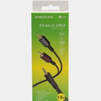 Кабель Borofone BL11 Jack3.5-M --> 2RCA-M  (1,5м) - Продажа и ремонт компьютерной техники "БАЙТ"