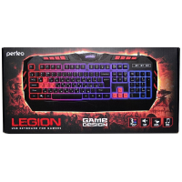 Клавиатура Perfeo Legion, Игровая, Мультимедийная с подсветкой, USB (Черная) - Продажа и ремонт компьютерной техники "БАЙТ"