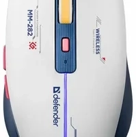 Мышь игровая беспроводная Defender Dila MM-282 белый-синий (с аккумулятором) - Продажа и ремонт компьютерной техники "БАЙТ"