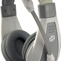 Наушники с микрофоном Оклик HS-L600 серый 1.8м мониторные (1532023) - Продажа и ремонт компьютерной техники "БАЙТ"