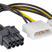 Переходник для блока питания 2хMolex (мама) - PCI-E 8pin (папа) (20140298) - Продажа и ремонт компьютерной техники "БАЙТ"