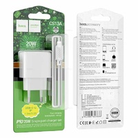 Сетевое зарядное устройство HOCO CS13A PD20W	Type-C - Продажа и ремонт компьютерной техники "БАЙТ"