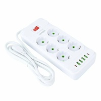 Сетевой фильтр Amper JH-1076U-2W / 2.0м /10A/6 розеток / 4 USB - Продажа и ремонт компьютерной техники "БАЙТ"