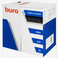 Кабель сетевой Buro BU-CCA-050-BL UTP 4 пары cat5E solid 0.50мм CCA 1метр (синий) - Продажа и ремонт компьютерной техники "БАЙТ"