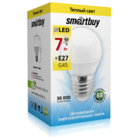 Лампа светодиодная Smartbuy шар G45 E27 7W (560Lm) 3000K теплый свет - Продажа и ремонт компьютерной техники "БАЙТ"