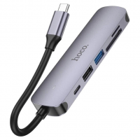 Разветвитель USB HUB HOCO HB27 Type-C + 2xUSB2.0 + 1xUSB3.0+ HDTV (20083937) - Продажа и ремонт компьютерной техники "БАЙТ"