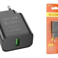 Зарядное устройство сетевое Borofone BAS72A  QC18W USB-A - Продажа и ремонт компьютерной техники "БАЙТ"