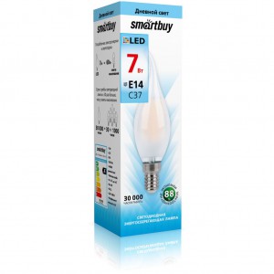 Лампа светодиодная Smartbuy свеча С37 E14 7W (560Lm) 4000K дневной свет - Продажа и ремонт компьютерной техники "БАЙТ"