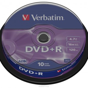 Диск DVD+/-R Verbatim 4.7 Gb 16x, 1шт - Продажа и ремонт компьютерной техники "БАЙТ"