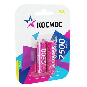 Аккумулятор КОСМОС AA 1,2V 2500mA (2шт) - Продажа и ремонт компьютерной техники "БАЙТ"