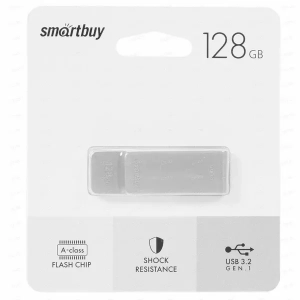 Флеш диск 128GB SmartBuy M1 USB 3.2 (SB128GM1G) Metal Grey - Продажа и ремонт компьютерной техники "БАЙТ"