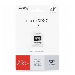 Флеш-накопитель SmartBuy U3 A1 Advanced 256Gb microSD Class10 c адаптером - Продажа и ремонт компьютерной техники "БАЙТ"