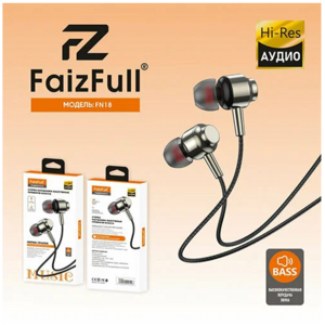 Гарнитура FaizFull FN18, вакуумные, кабель 1,2м - Продажа и ремонт компьютерной техники "БАЙТ"