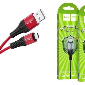 Kабель Hoco X38 USB 2.0 -> MicroUSB 1.0м, 2.4A, в оплетке, red - Продажа и ремонт компьютерной техники "БАЙТ"