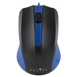 Мышь Oklick 225M черный/синий оптическая (1200dpi) USB (2but) - Продажа и ремонт компьютерной техники "БАЙТ"