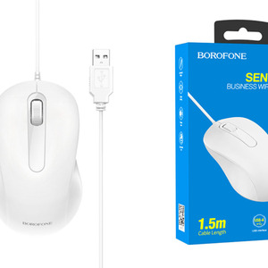 Мышь проводная Borofone BG4 1000 DPI 1,5м. USB - Продажа и ремонт компьютерной техники "БАЙТ"