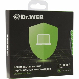 ПО DR.Web Security Space 1 ПК / 1 год (BHW-B-12M-1-A3) - Продажа и ремонт компьютерной техники "БАЙТ"