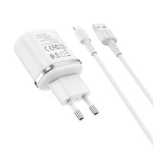 З/У сетевое Borofone BA36A QC3.0 + кабель microUSB 18W, 1m - Продажа и ремонт компьютерной техники "БАЙТ"