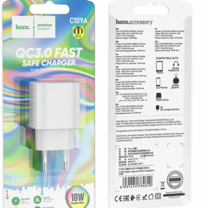 З/У сетевое Hoco C109A 18W QC3.0 micro USB (белый) - Продажа и ремонт компьютерной техники "БАЙТ"