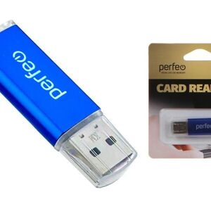 Устройство чтения карт памяти Card reader Perfeo PF-VI-R025 / microSD Синий 20072111 - Продажа и ремонт компьютерной техники "БАЙТ"