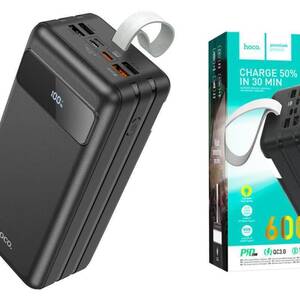 Внешний аккумулятор HOCO J86B 60000mAh PD20W + QC3.0, microUSB / Type-C / Lightning + 4 USB, дисплей - Продажа и ремонт компьютерной техники "БАЙТ"